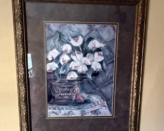 J. Combs Style Floral Still Life Painting