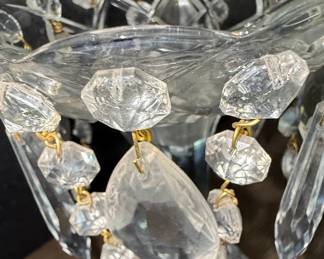 Crystal Candlestick Holders with Prisms (Set of 2)