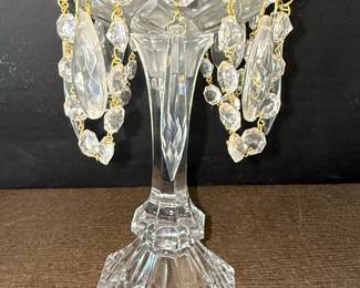 Crystal Candlestick Holders with Prisms (Set of 2)