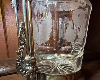 Victorian Style Silver Plated Pickle Castor
