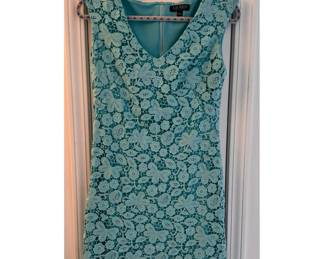 Lauren Ralph Lauren Turquoise Floral Lace Sheath Dress 4