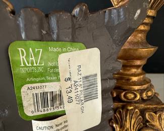 Raz Imports Neoclassical Style Pillar Candle Holders