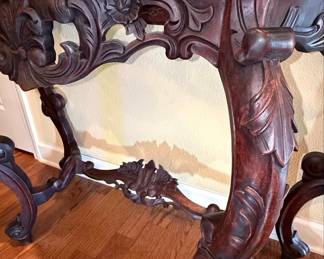 Rococo Revival Style Mahogany Console Table