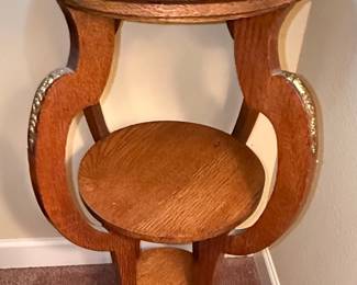 Art Nouveau Style Lyre Pedestal Table