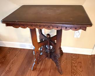Eastlake Style Carved Pedestal Table
