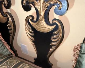 Black and Gold Chinoiserie Settee Style