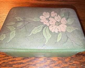 Hand-Painted Floral Ceramic Box