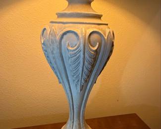 Vintage Cast Resin Acanthus Leaf Table Lamp