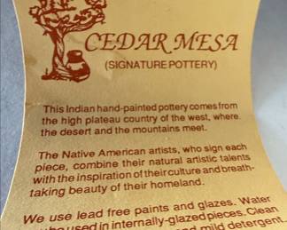 Cedar Mesa Signature Pottery Vase