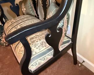 Black and Gold Chinoiserie Settee Style