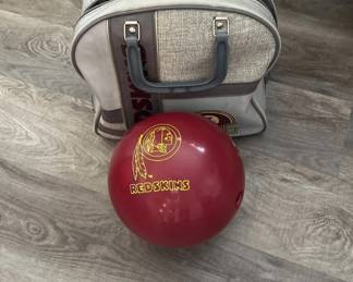 Redskins Bowling Ball and bag