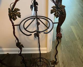 One of two wine racks