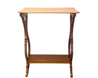 Vintage Carved Wood Side Table