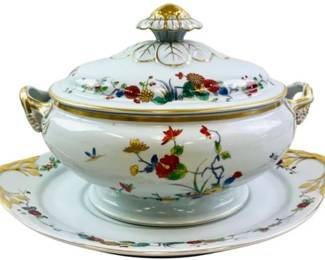 Vista Alegre Portugal Lidded Soup Tureen & Large Coordinating Serving Saucer