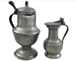 Vintage Lidded Pewter Tankards - Each One Signed & Hallmarked