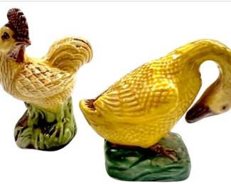 Vintage Chinese Sancai Salt Glaze Porcelain Figures