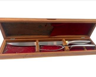 Boxed Stainless Steel Carving Set - Signed Gerber Legendary