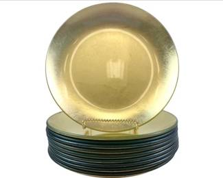 Gold Leaf And Glass 10 Dishes