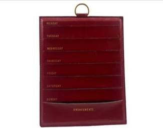 Vintage Mark Cross Leather Easel Back Desk Organizer