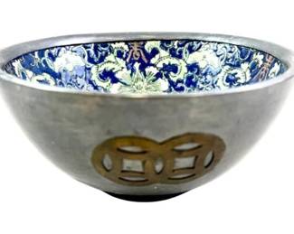 Vintage ACF Japanese Porcelain Bowl Decorated In Hong Kong