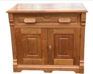 Solid Wood Dry Sink Cabinet With Two Doors And Drawer