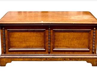 Vintage Kane Cedar Chest With Front Panel And Carved Details
