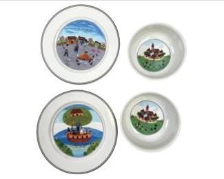 Villeroy & Boch Design Naif Vitro Porcelain Plates And Bowls