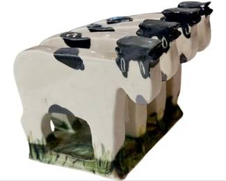 Hand Made Studio Pottery Napkin Holder - Signed Crackpots