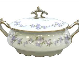 Vintage Westfalische Porzellan-u. Glas-Niederlage Dortmund Floral Covered Casserole Dish