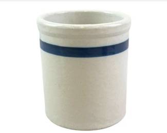 Vintage Stoneware Blue Band Beater Jar Crock
