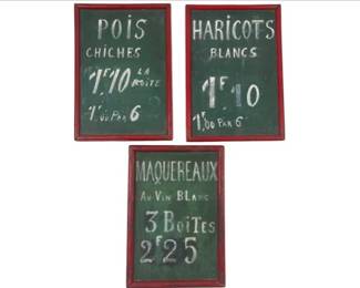 Vintage French Wooden Bistro Signs