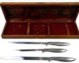 Boxed Stainless Steel Carving Set - Signed Gerber Legendary