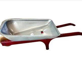 Small Metal Wheel Barrow Tabletop Decor