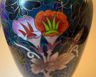 Chinese Cloisonné Floral Vase
