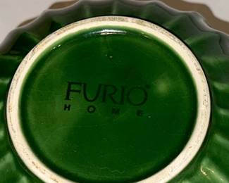 Furio Home Green Oak Leaf Bowl