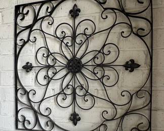Fleur-de-Lis Wrought Iron Style Wall Decor