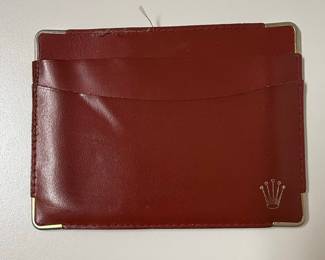 Rolex Red Leather Card Holder 101.60.55