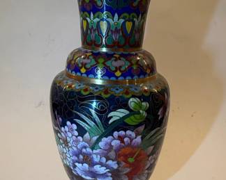 Chinese Cloisonné Floral Vase