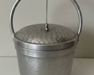Italian Hammered Aluminum Ice Bucket