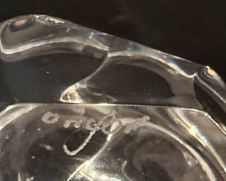 Orrefors Residence Octagonal Crystal Bowl by Olle Alberius