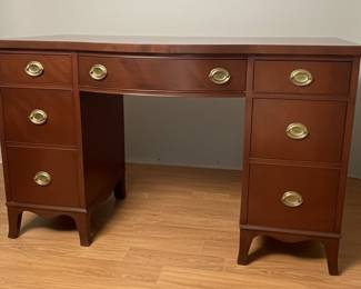 Hepplewhite Style Mahogany Kidney Desk