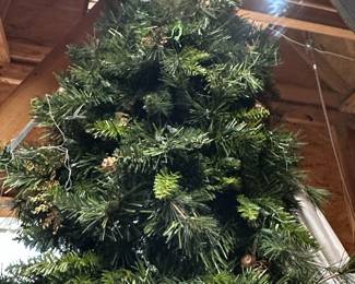 Artificial 7' Christmas Tree with Pinecones