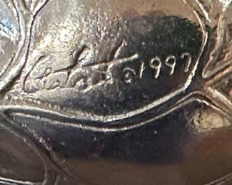 Kirk Stieff Pewter Leaf Serving Spoon