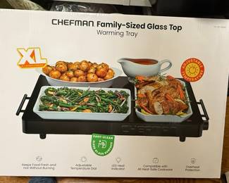 Chefman Family-Sized Glass Top Warming Tray