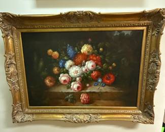 Floral Still Life Oil Painting Style