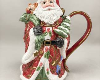 Fitz & Floyd 1998 Santa Claus Ceramic Pitcher