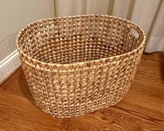Woven Water Hyacinth Oval Storage Basket