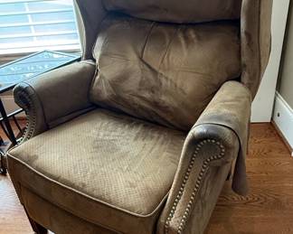 Barcalounger Style Recliner with Nailhead Trim