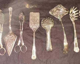 Silverplate Serving Utensil Collection - King's Pattern Style