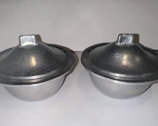 Cast Aluminum Style Lidded Bowls